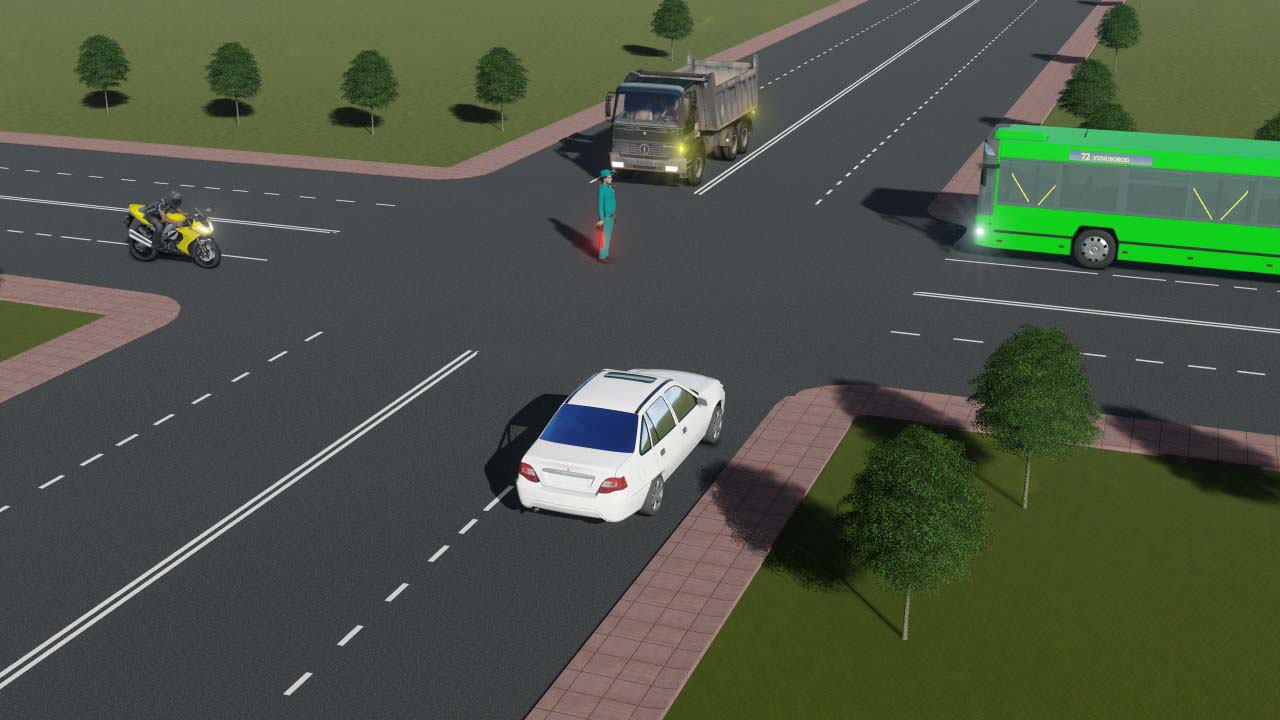 Qaysi transport vositasiga harakatlanish ruxsat etiladi? — YHQ savoli uchun rasm