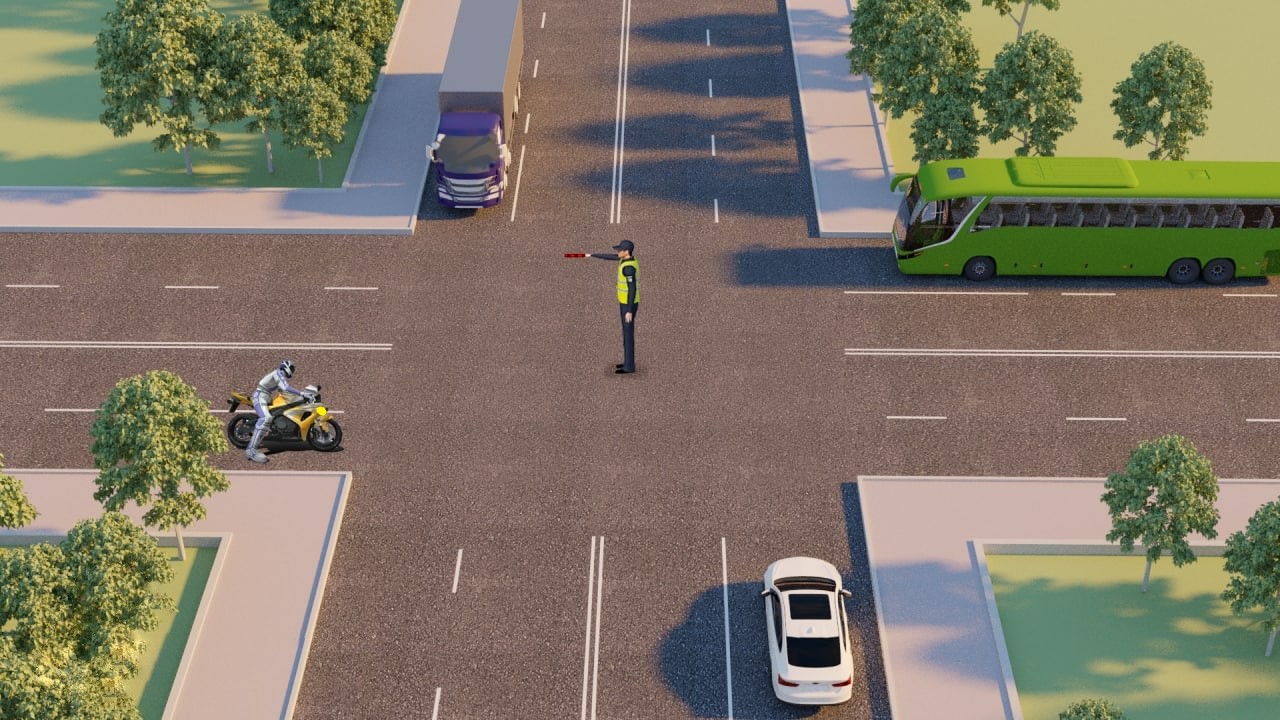 Qaysi transport vositalariga harakatlanishga ruxsat berilgan? — YHQ savoli uchun rasm