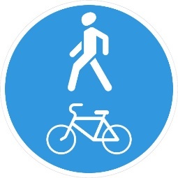 4.6.1 Piyoda va velosipedlar birgalikda harakatlanish yo'li — yo'l belgisi