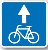 5.44 Velosipedlar uchun harakatlanish bo'lagi — yo'l belgisi