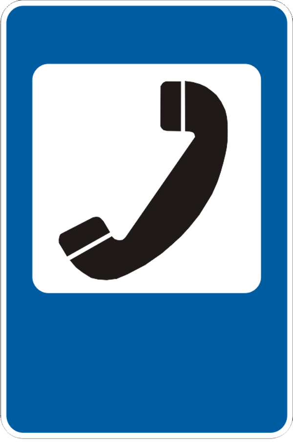 6.6 Telefon — yo'l belgisi