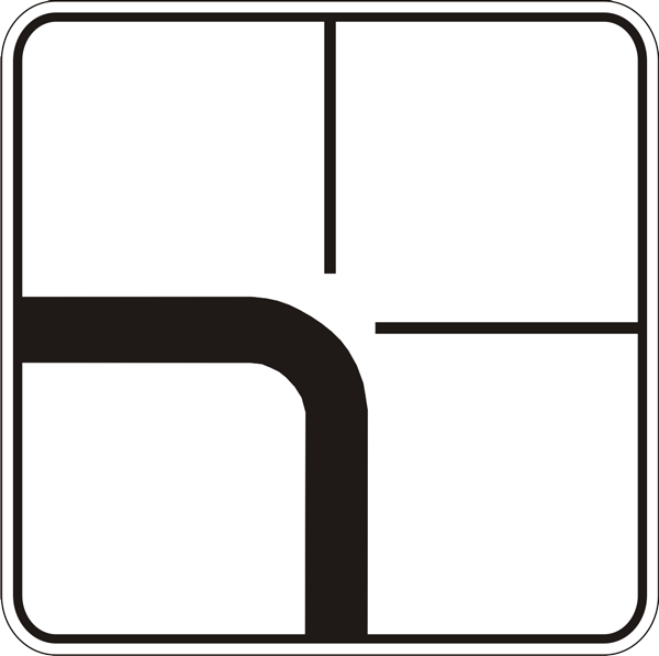 7.13 Asosiy yo’lning yo’nalishi — yo'l belgisi